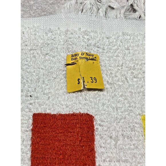 Vintage Caldwell 70's Red Blue Poodle Pup BathTowel Bathroom Decor 53 x 30 - Picture 12 of 12